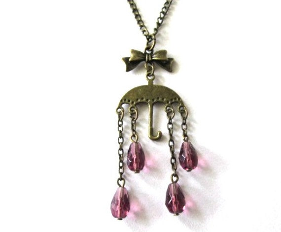 purple umbrella jewelry