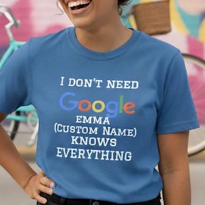 Funny Google Custom Name T-Shirt, Tech Humor Tee