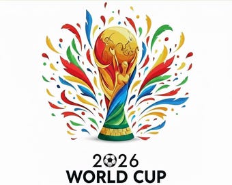 2026 World cup Trophy USA Canada Mexico SVG PNG | World Cup Design | Soccer Wc Typography | Host Nations Fan Art | Sublimation Clip art