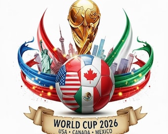 World Cup Trophy Soccer PNG, Soccer Shirt Design, USA Football Graphic, WC 2026 Sublimation, minimal mom watch party Digital Download