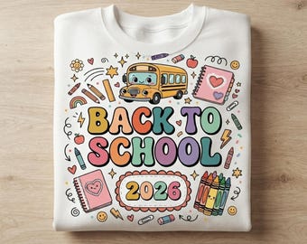 Back to School 2026 PNG, Bruh We Back, School Bus Design, Funny Teacher Student Shirt, First Day of School Sublimation PNG