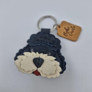 Handmade Leather Doodle Keychain | Cockapoo Labradoodle Dog Breed Key ...