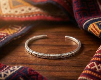 Handcrafted Fish Motif Cuff Bracelet – White Metal Boho Bangle