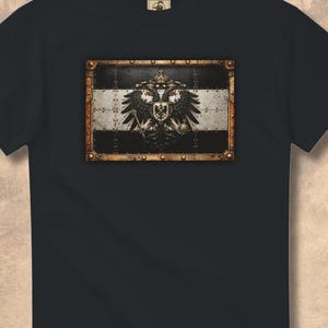 Camiseta Steampunk – Bandera de chapa metálica - El águila imperial prusiana