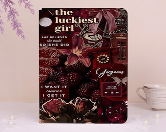 Red Rose Collage Custom iPad Case Fit iPad A16,iPad 8/9/10th,Mini 5/6/7th,Air 5/6/7th 11'' 13'',Pro 2024 2025,Personalized Gift Just for You