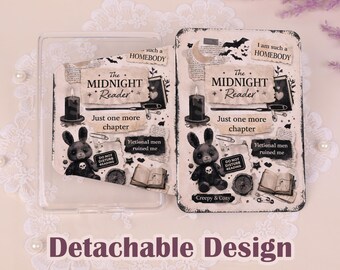 Black Rabbit MagSafe Case,Detachable Cover With Clear Back,Kindle Colorsoft Paperwhite 12/11/10th,Auto Sleep&Wake,Magnetic Kindle Sleeve