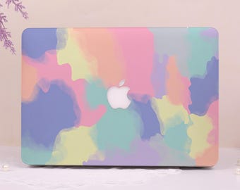 Colored Collage Matte Hard Plastic Case for 2025 2026 Macbook Air 13/15,New Pro 14/16,Neo A18,M4/M5,Ret 13/15,Protective Apple Laptop Cover