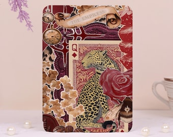 Leopard Rose Personalized E-Reader Case with HandStrap Fits Kindle 10/11/12th,Kindle Colorsoft,Paperwhite 12/11/10th,Kobo Clara,Kobo Libra