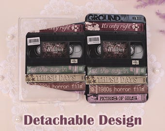 Vintage Tapes MagSafe Case,Detachable Cover With Clear Back,Kindle Colorsoft Paperwhite 12/11/10th,Auto Sleep&Wake,Magnetic Kindle Sleeve