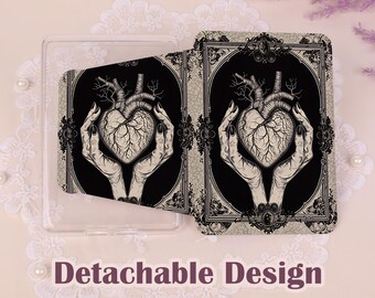 Retro Heart MagSafe Case,Detachable Cover With Clear Back,Kindle Colorsoft Paperwhite 12/11/10th,Auto Sleep&Wake,Magnetic Kindle Sleeve