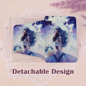 May include: A clear phone case and a phone case insert featuring a gothic illustration of a skeleton bride with blue hair and a blue dress. The text "Detachable Design" is displayed at the bottom.