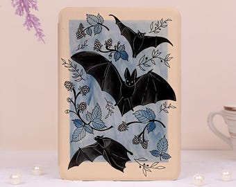Berry Bats Personalized E-Reader Case with HandStrap Fits Kindle 10/11/12th,Kindle Colorsoft,Paperwhite 12/11/10th,Kobo Clara,Kobo Libra