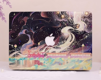Pink Train Matte Hard Plastic Case for 2025 2026 Macbook Air 13/15,New Pro 14/16,Neo A18,M4/M5,Ret 13/15,Protective Apple Laptop Cover