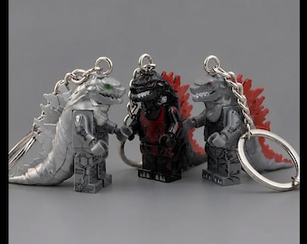 Handmade Monster Minifigure Keychain - King of Monsters Movie Figure Keyring