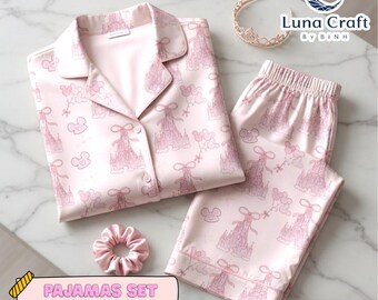 Mickey And Friends Magical Park Pajamas Set, Magical Parks Women Pajamas, Disney Trip Pajamas Set, Magic Kingdom Gifts