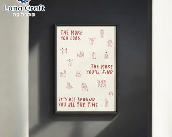 A Couple Minutes, The More You Look, The Art of Loving Poster | Wall Print Art Kitchen