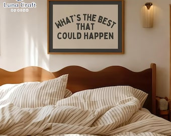 Whats The Best That Could Happen Print Gray Dopamine Decor Desk Decor Motivational Poster Corporate Gift Office Desk Decor Trendy Wall Art