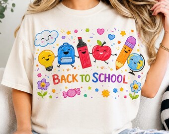 Camiseta de bienvenida al regreso a clases, camiseta para maestros de Comfort Colors, camiseta para el primer día de clases, regalo para maestros de jardín de infantes, camiseta para maestros de primaria
