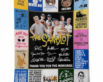 Sandlot Fleece Blanket Vintage 90s Baseball Movie Throw Legends Never Die Fan Gift Cozy