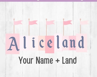 Custom Name Disneyland Birthday Sign Happiest Birthday Printable Welcome Decoration Baby Shower Digital File