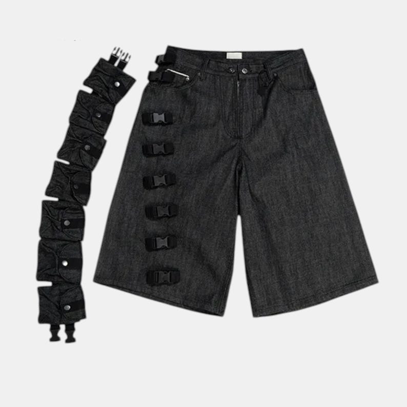 Layered Denim Shorts | Wide Leg Streetwear Bottoms | Daily Wear | Y2K Urban Style

Layered denim shorts with wide leg Y2K urban streetwear style