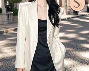 Blazer da completo / Cappotto da donna dal design slim / Abbigliamento quotidiano / Outfit da ufficio