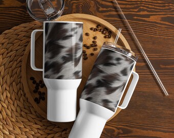 Mug with feline fur handle