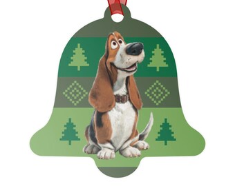 Basset Hound Double-Sided Ceramic Ornaments
