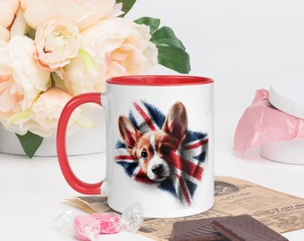 Welsh Corgi Dog Colorful Inside Mug