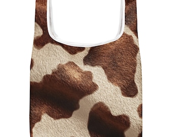Cowhide shopping bag