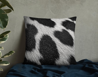 Classic cowhide cushion