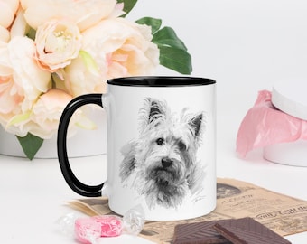 Mug with Colorful Interior - Westie Dog, West Highland White Terrier