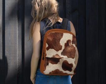 Cowhide backpack