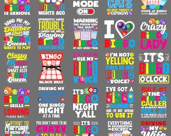 Bingo Fans PNG Dedicated Games and Jackpot Clipart Sublimation Digital Download
