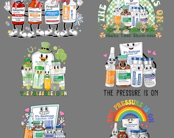 ICU Nurse The Pressure Is On PNG – Funny Emergency Medicine Clipart, ER Nurse Humor Sublimation Digital Download