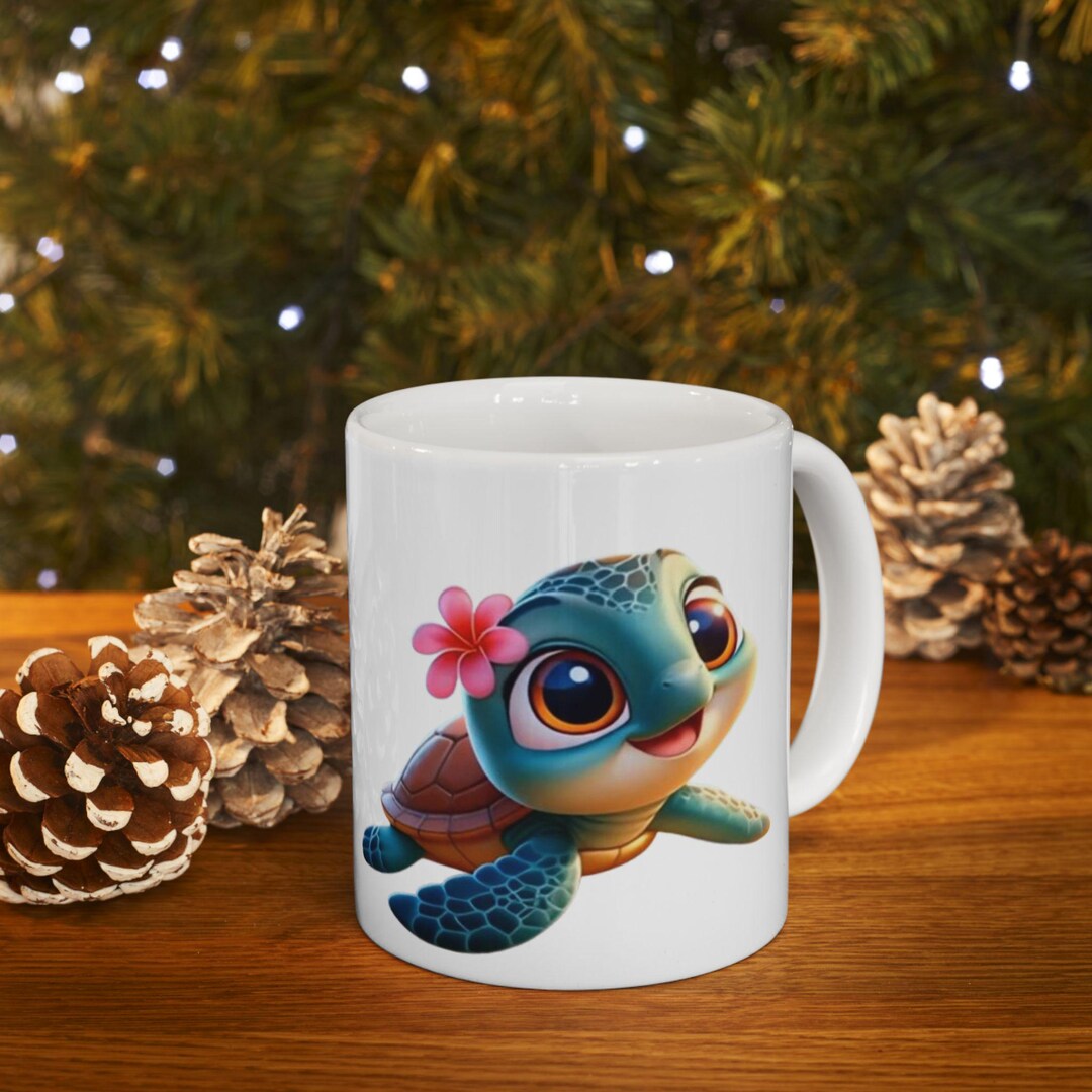 Turtle Shell Cups Baby Turtle Ceramic Mug, Ocean Lover Gift, Animal Lover Coffee Cup - Etsy