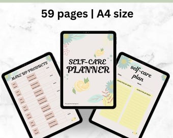 Self-Care Planner | Wellness Journal, mindfulness journal | Mental Health worksheets