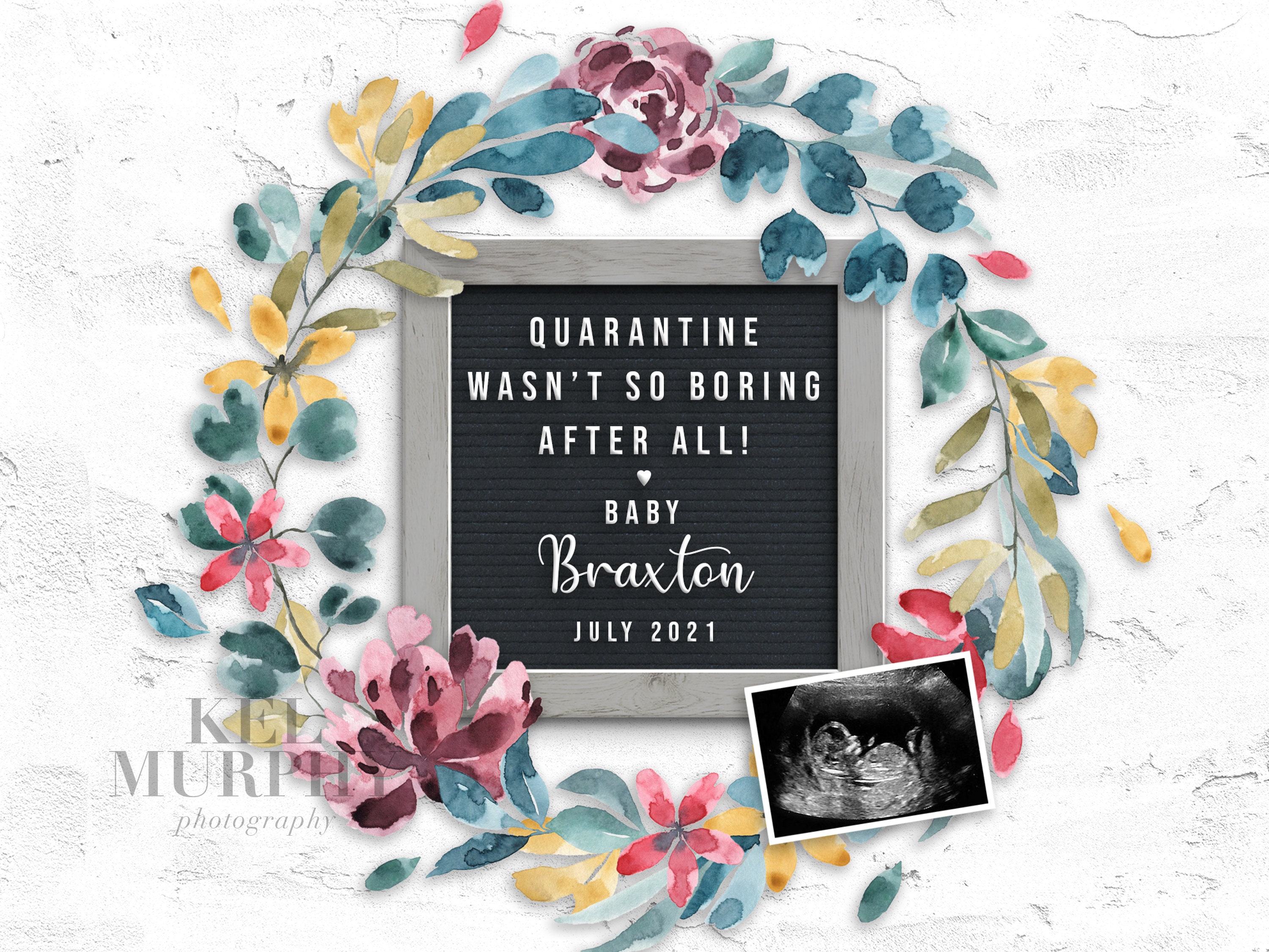 Spring Flower Pregnancy Announcement Digital Quarantine Etsy Spring Flower Pregnancy Announcement Digital Quarantine Etsy
