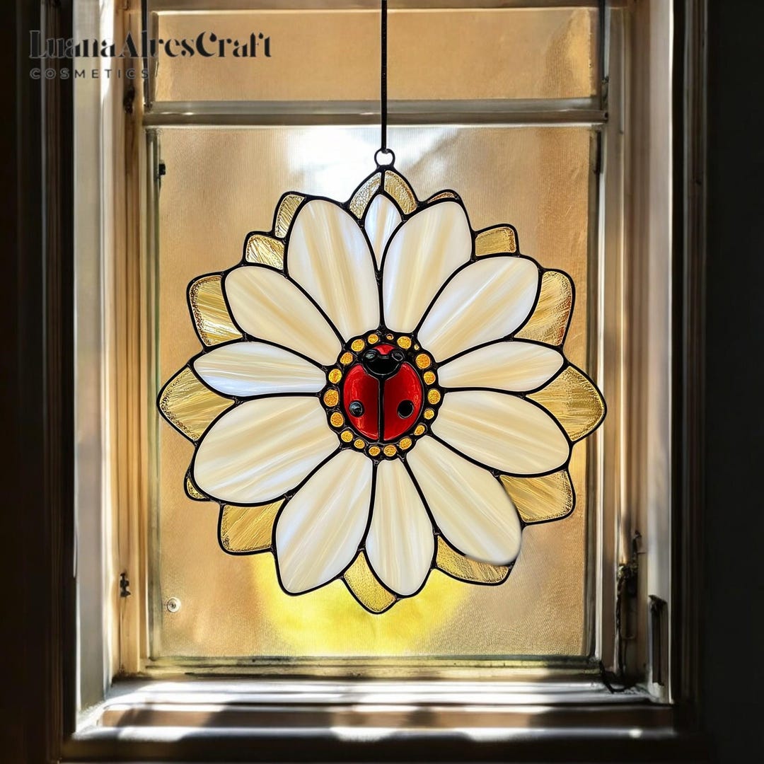Daisy Flower Acrylic Suncatcher – Floral Window Hanging, Spring Home ...
