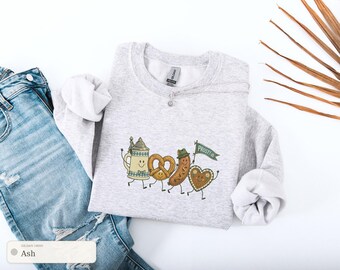 Camiseta bonita del Oktoberfest, camiseta del festival de la cerveza alemana Prost, camiseta para beber Bratwurst Pretzel