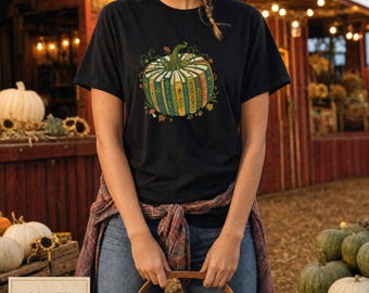 Camiseta Book Pumpkin, camiseta gráfica otoñal para amantes de los libros, sudadera otoñal para lectores, regalo para amantes de los libros