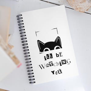 Spiral Cat Themed Notebook