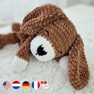 Virkat valpmys i PDF-format, Amigurumi hundälskling, babyplyschleksak