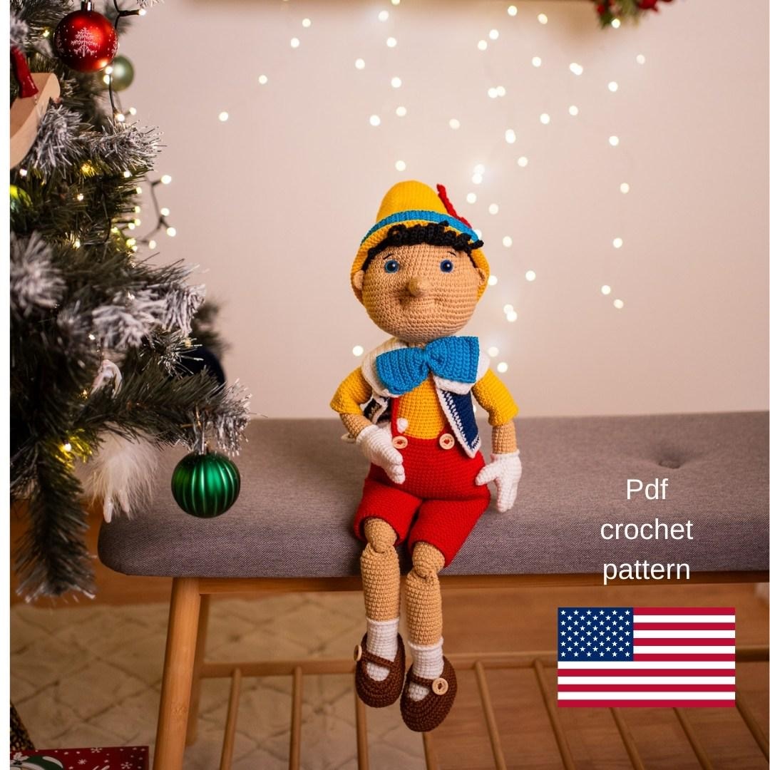 Pattern For Pinocchio Overalls Pinocchio Crochet Pattern | Classic Fairy Tale Amigurumi Doll | Yoly’s ...
