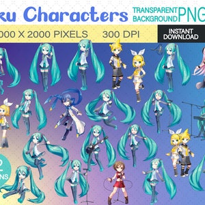 Hatsune miku (and friends) sticker and button designs i made : r/hatsunemiku