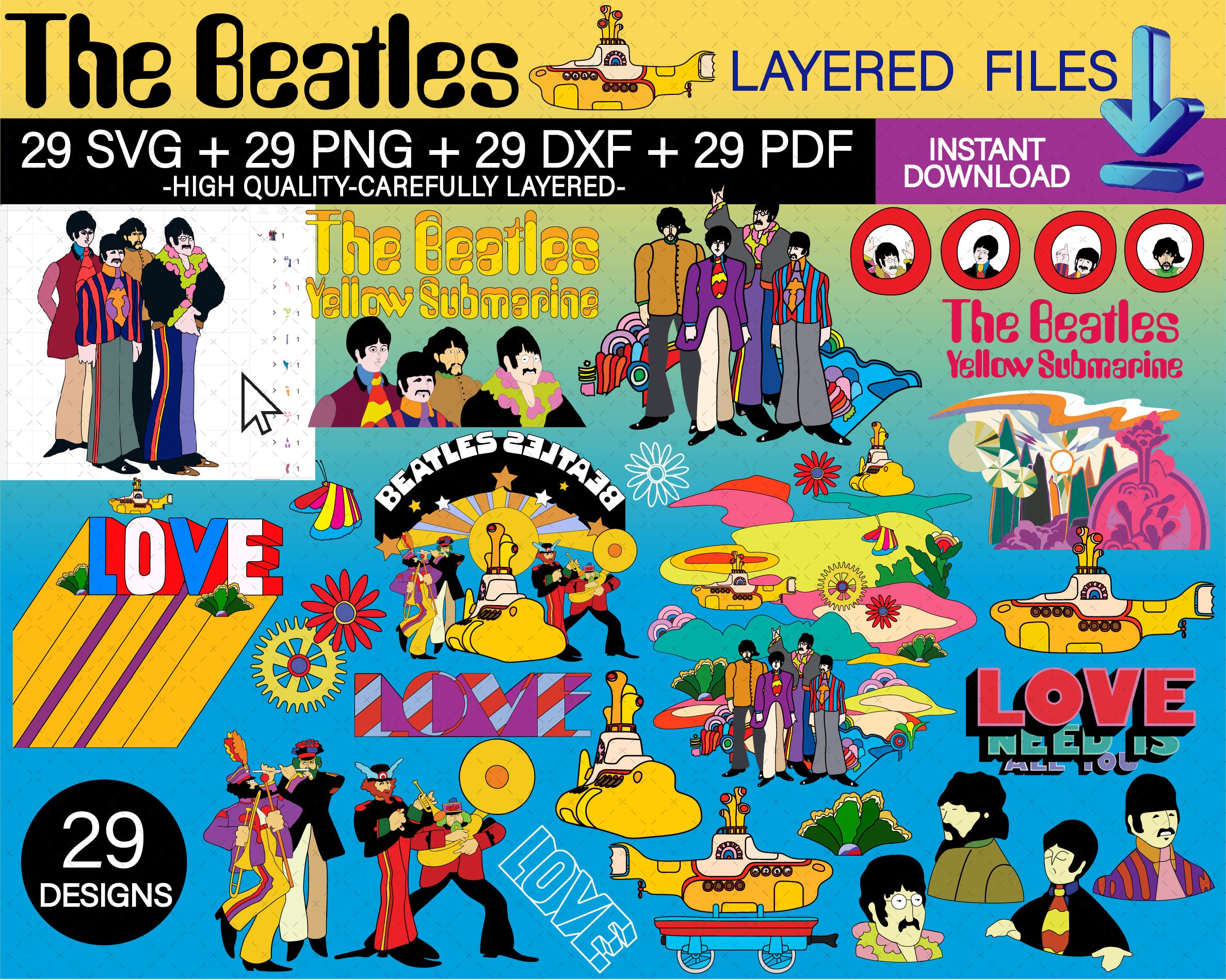 Holiday Sticker Set – The Beatles Official Store