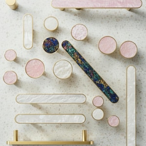 Cabinet Knobs and Pulls: Abalone and Mother of Pearl Hardware for Kitchen Cabinets