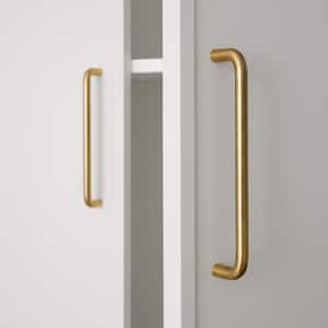 Cabinet Pulls: Brushed Brass Modern Handles for Kitchen Cabinets and Wardrobe Doors