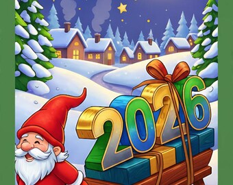 Fiesta de pintura navideña: descarga digital, página para colorear navideña para adultos y niños, lienzo imprimible prediseñado, kit de arte DIY, actividad para sorbos