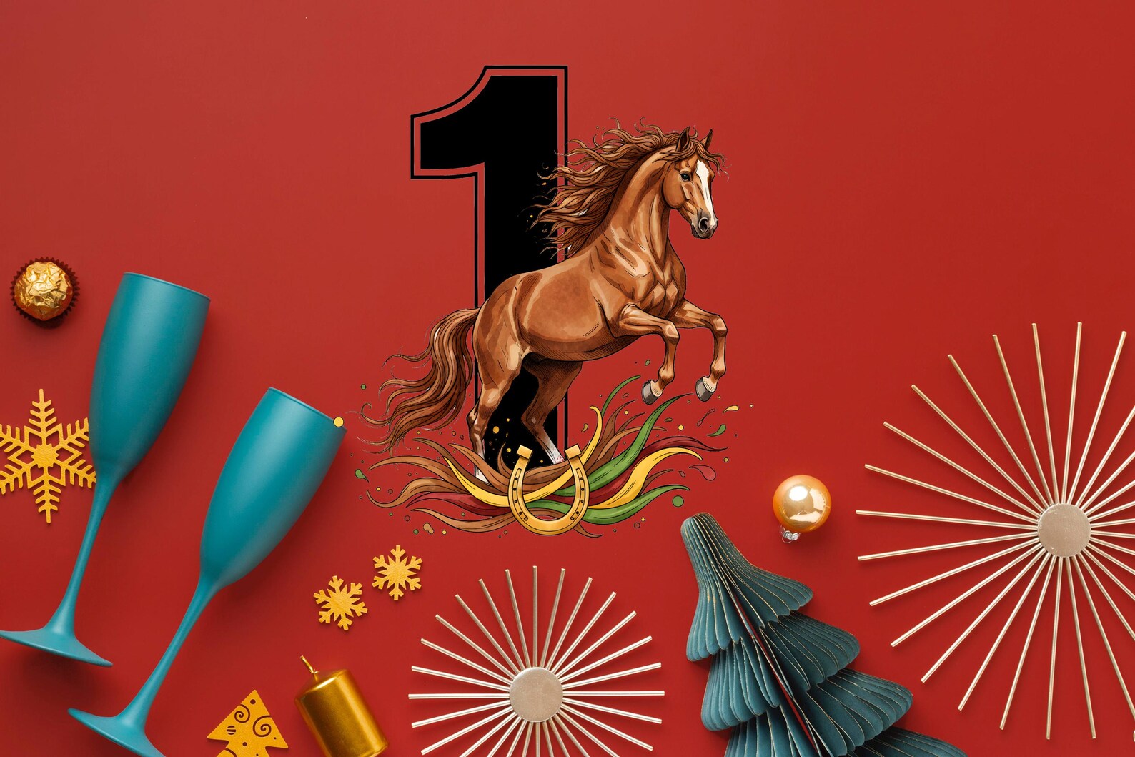 HORSE Digits 10 PNG Numbers, Christmas, New Year Sublimation Bundle ...